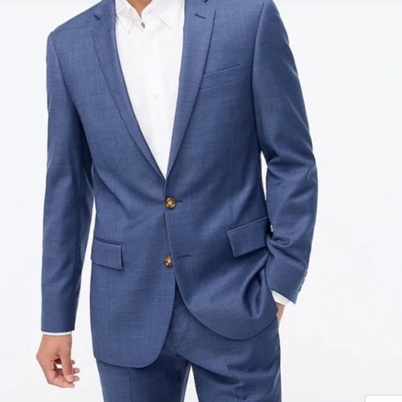 J.CREW Men’s Slate Blue Cotton THOMPSON 2 Button Blazer 42L - Picture 7 of 7